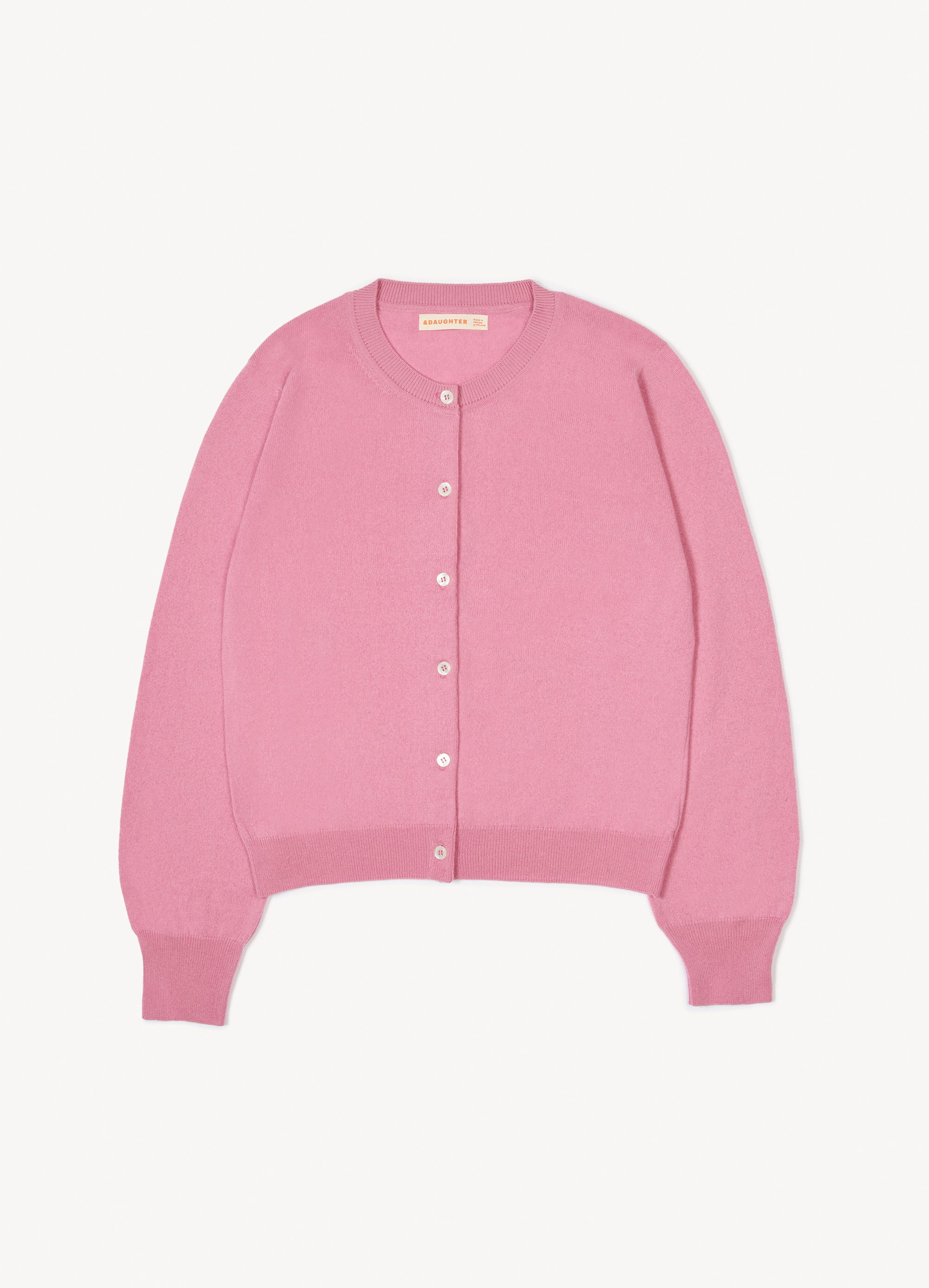 Enya Cashmere Cardigan in Pink | & Daughter (Global)