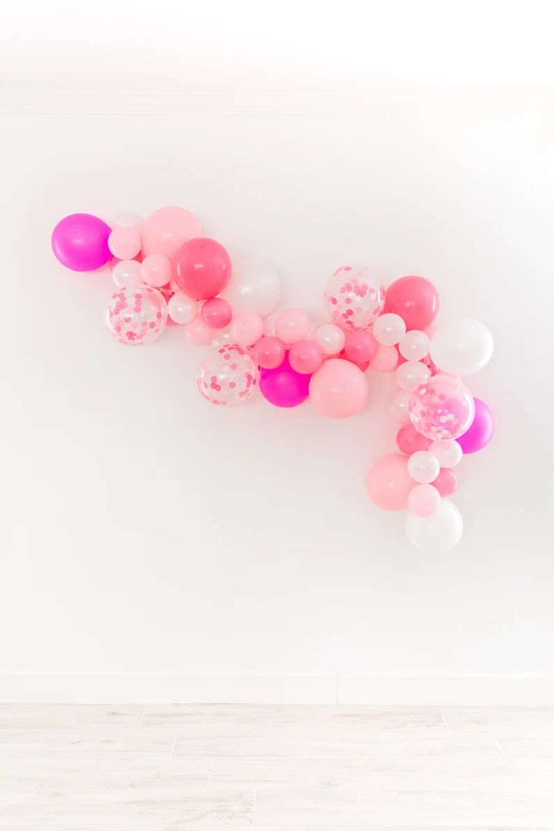 Pink Confetti Balloon Garland Kit Balloon Arch Kit - Etsy | Etsy (US)