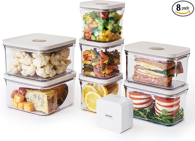 Premium Airtight Food Storage Container. Special Edition Mercury Color 8P/Set. 7pcs Container and... | Amazon (US)
