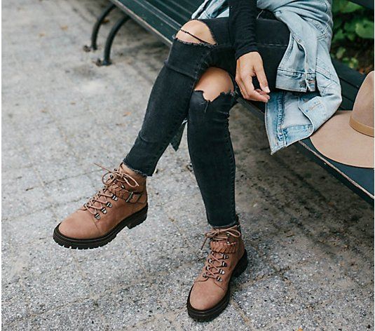 Vince Camuto x Styled Snapshots Lace-Up Boots - Bindelia | QVC