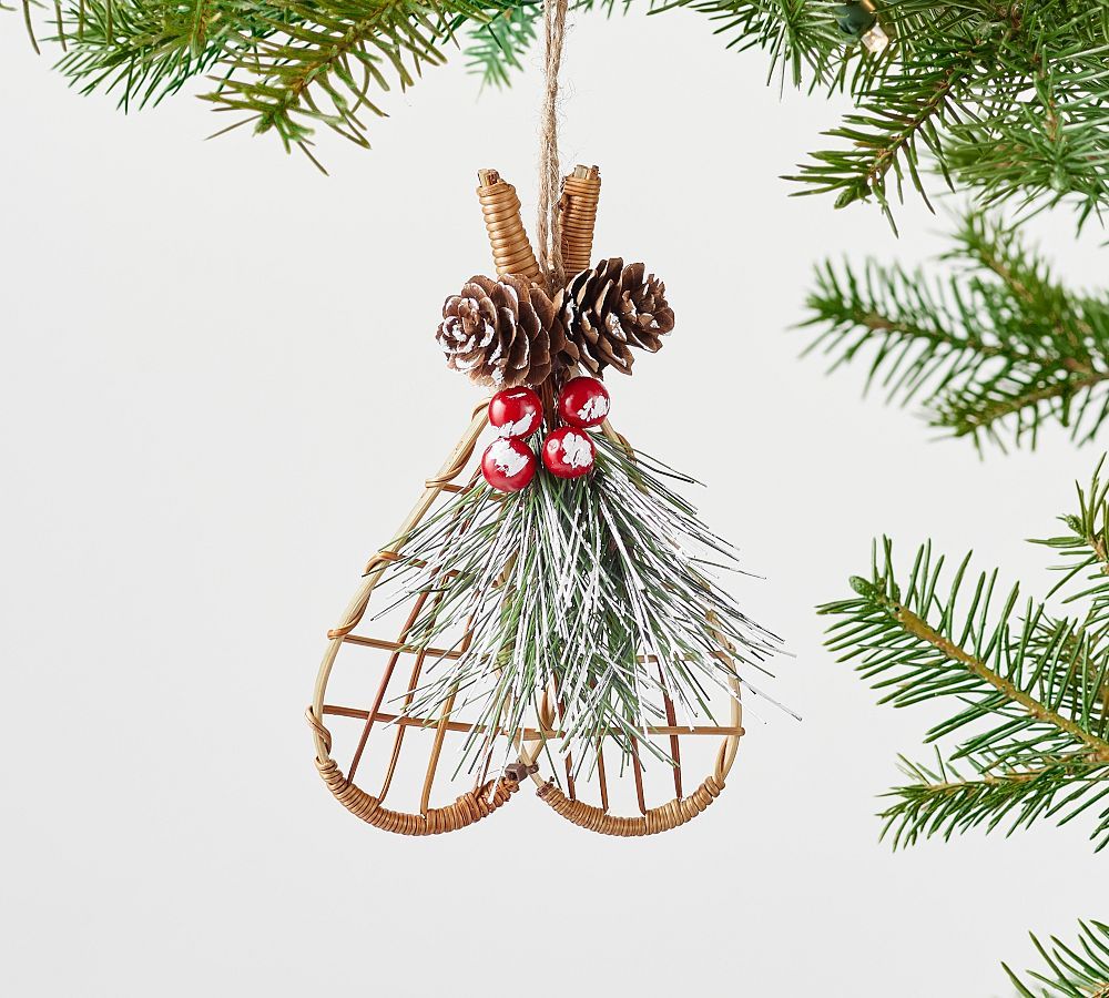 Snowshoes with Berries Ornament | Pottery Barn (US)