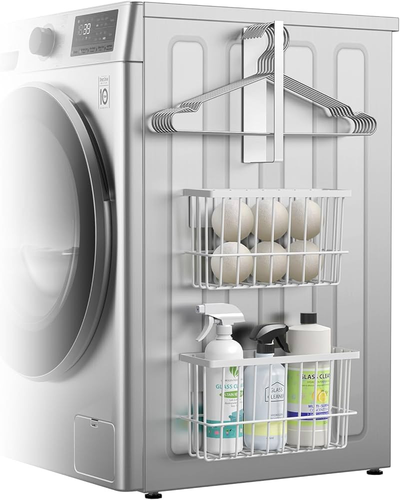 Laundry Room Organization and Storage Magnetic Dryer Ball Holder with Magnetic Hanger Holder, Mag... | Amazon (US)