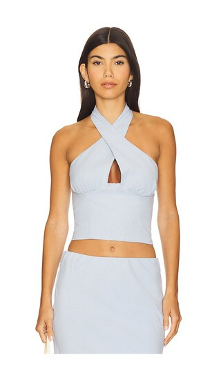 Billie Top in Sky Blue | Revolve Clothing (Global)