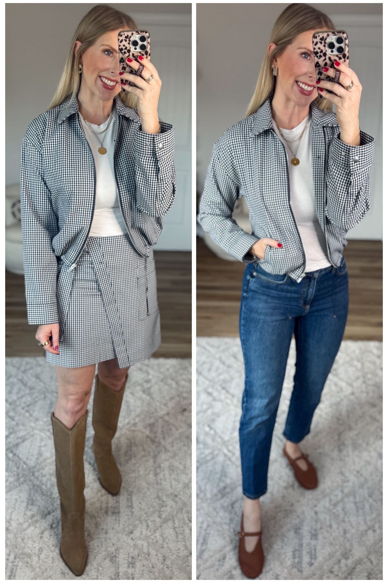 2 ways to wear this gingham jacket from Walmart! 

#LTKootd #LTKFindsUnder50