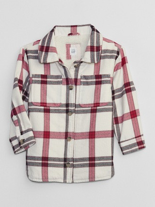 babyGap Plaid Sherpa Shirt Jacket | Gap Factory
