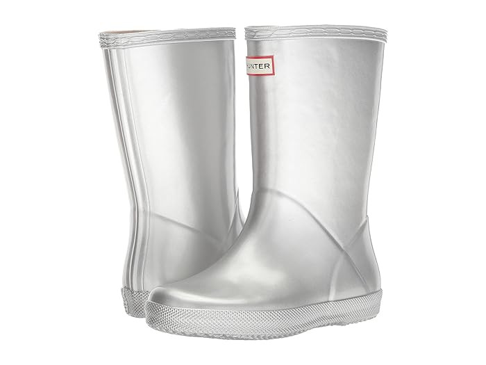 Hunter Kids First Classic Metal Rain Boot (Toddler/Little Kid) (Silver) Kids Shoes | Zappos