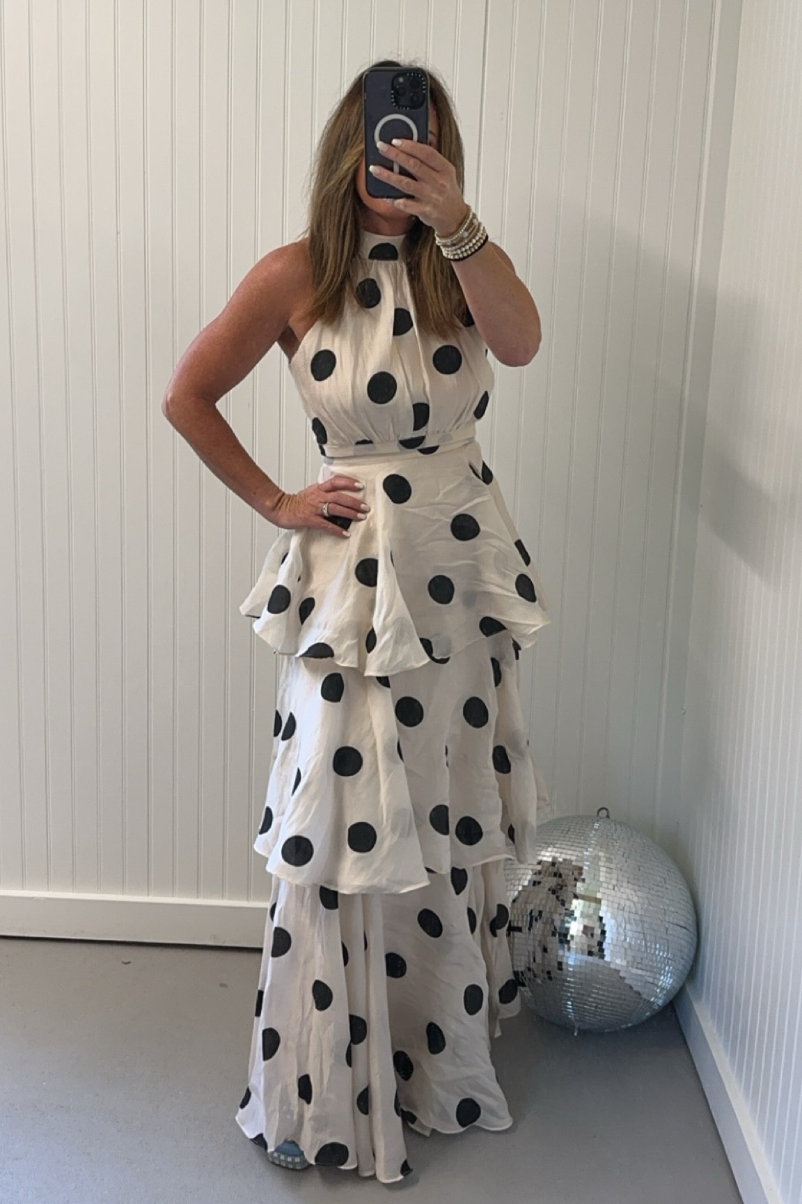 The perfect set for any date night or special event! 
Wearing a small. 
Maxi Skirt | Polka Dot Set | Wedding Guest Dress | Date Night | Long Dresss

#LTKWedding #LTKStyleTip #LTKOver40