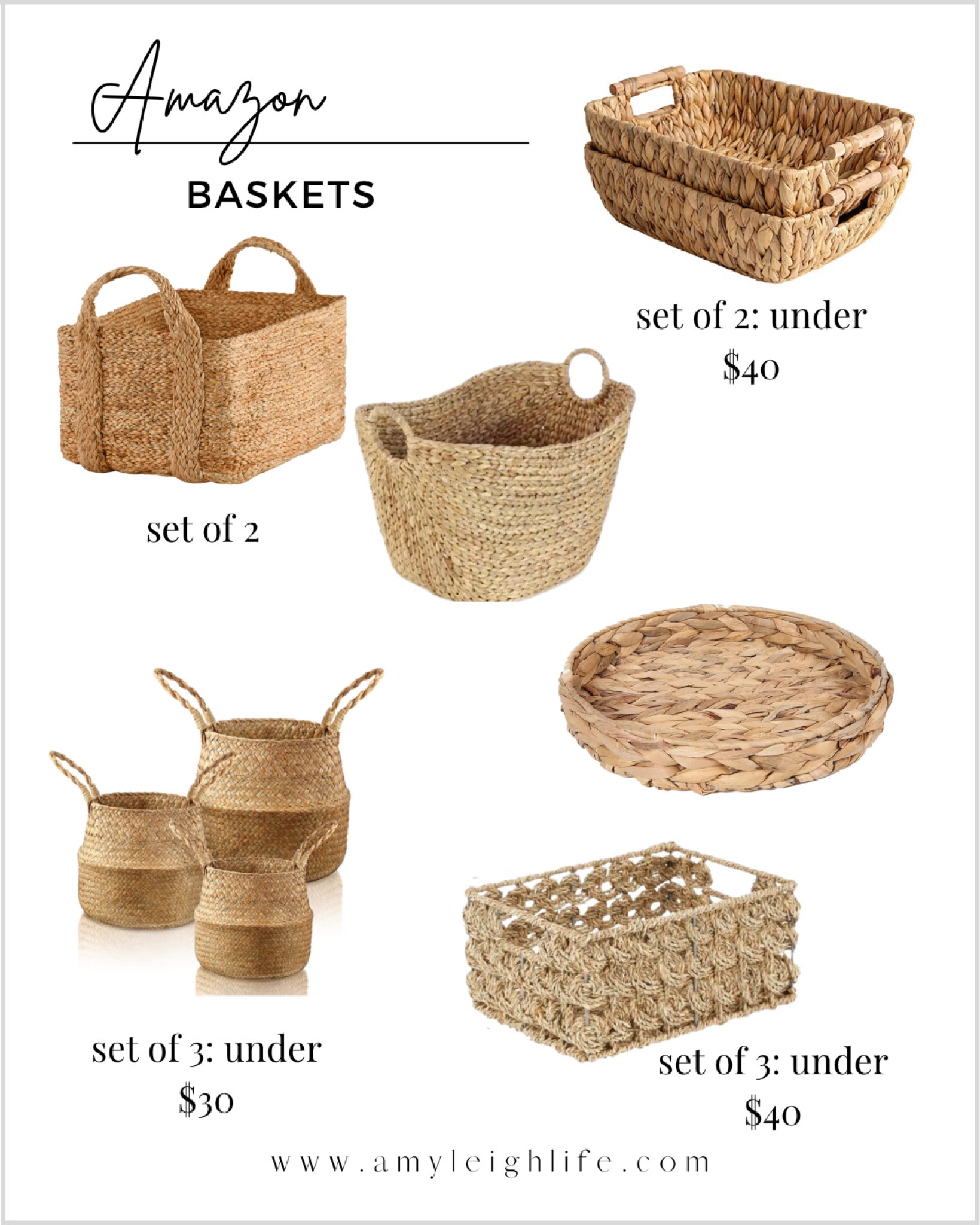 Amazon home decor finds: baskets. 

Storage baskets, rectangle baskets, baskets with handles, woven baskets, water hyacinth, wicker baskets, jute, round baskets, basket for tree, basket for planter, sea grass, pretty baskets, woven tray
#competition

#LTKhome #LTKunder100 #LTKFind