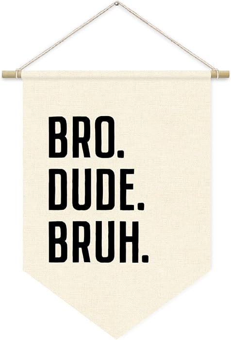 Boy Nursery Decor, Boys Room Banner Decor, Playroom Wall Decor, Bro Dude Bruh Wall Hanging Pennan... | Amazon (US)