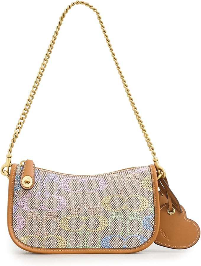 COACH Women's Crystal Jacquard Swinger Bag 20 with Chain | Amazon (US)