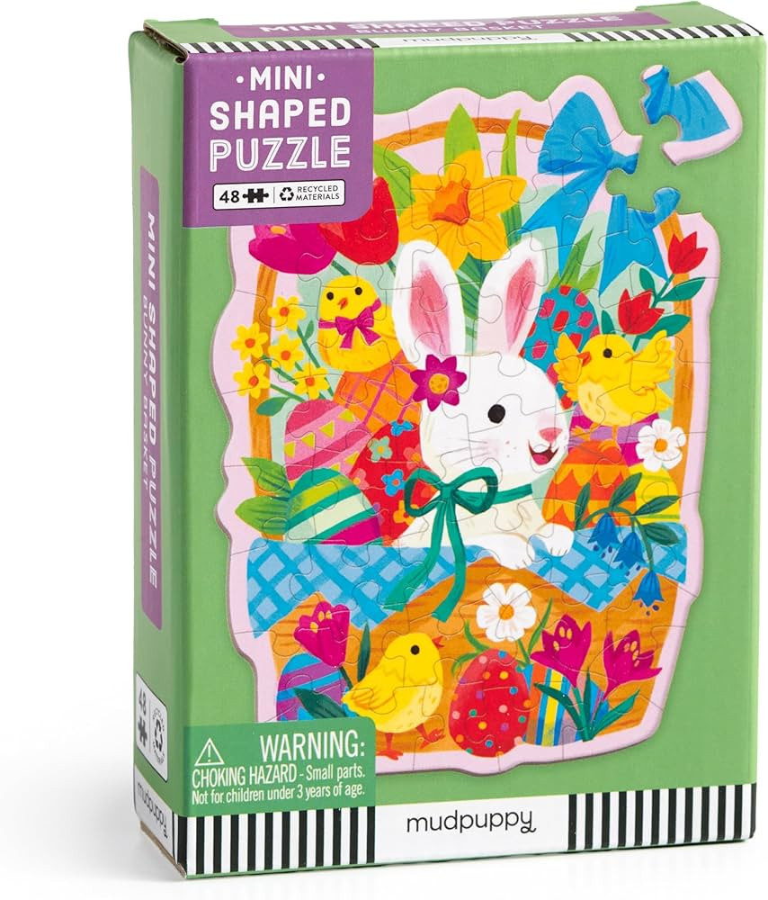 Mudpuppy Bunny Basket – 48 Piece Mini Puzzle with Colorful and Fun Illustrations of A Cute Bunn... | Amazon (US)