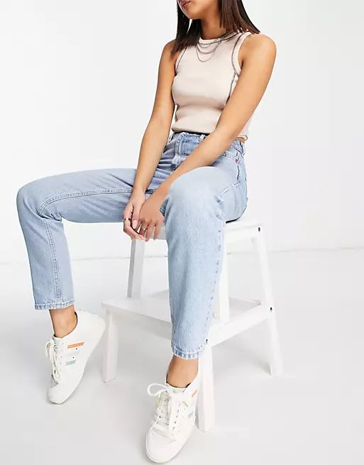 Topshop mom jeans in bleach | ASOS (Global)