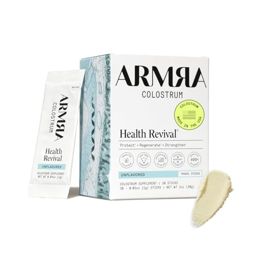 ARMRA Colostrum Powder | Unflavored | Gut Health & Bloating | Skin & Hair | Immunity | Keto, Gluten & Fat-Free | 30 Servings | Amazon (US)