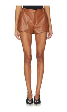 Lovers and Friends Gemma Faux Leather Short in Camel from Revolve.com | Revolve Clothing (Global)