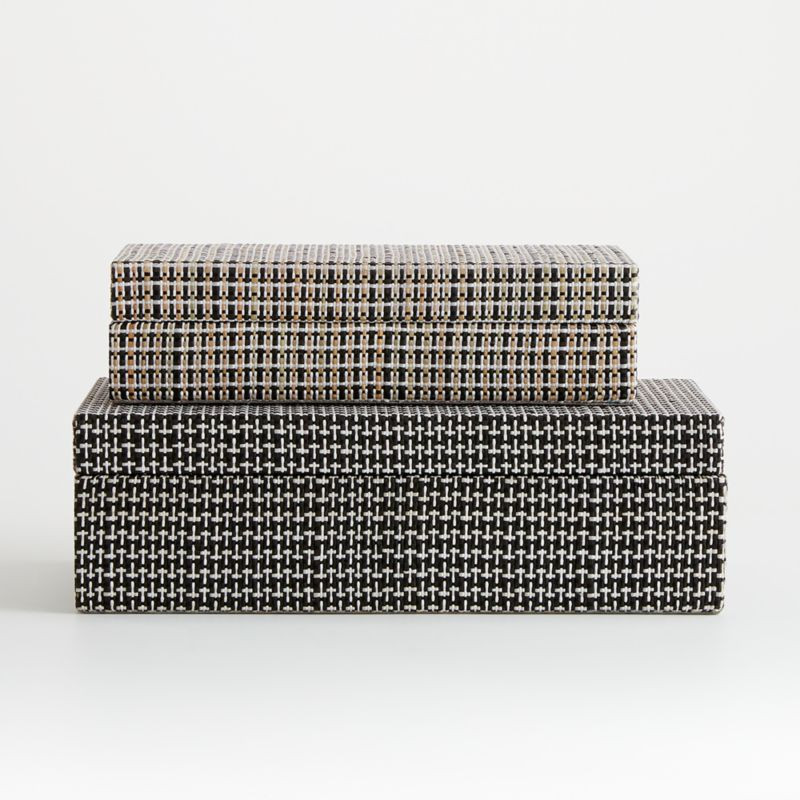 Jolie Woven Boxes | Crate and Barrel | Crate & Barrel