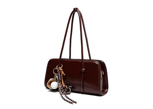 RTPRTP Brown Purse for Women, Small Faux Leather Top Handle Handbag with Crossbody Strap, Retro Satchel Shoulder Bag for Everyday Work and Going Out (brown) | Amazon (US)