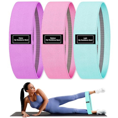 Resistance Bands for Working Out, 3 Set of Exercise Bands Workout Bands Set for Women Men, Hip Legs Booty Bands for Home Fitness, Gym, Yoga, Pilates | Amazon (US)
