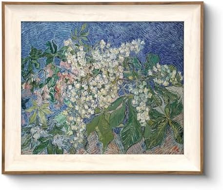 VIYYIEA Framed Canvas Wall Art, Flowers Wall Art for Living Room, Vintage Oil Painting Picture, V... | Amazon (US)