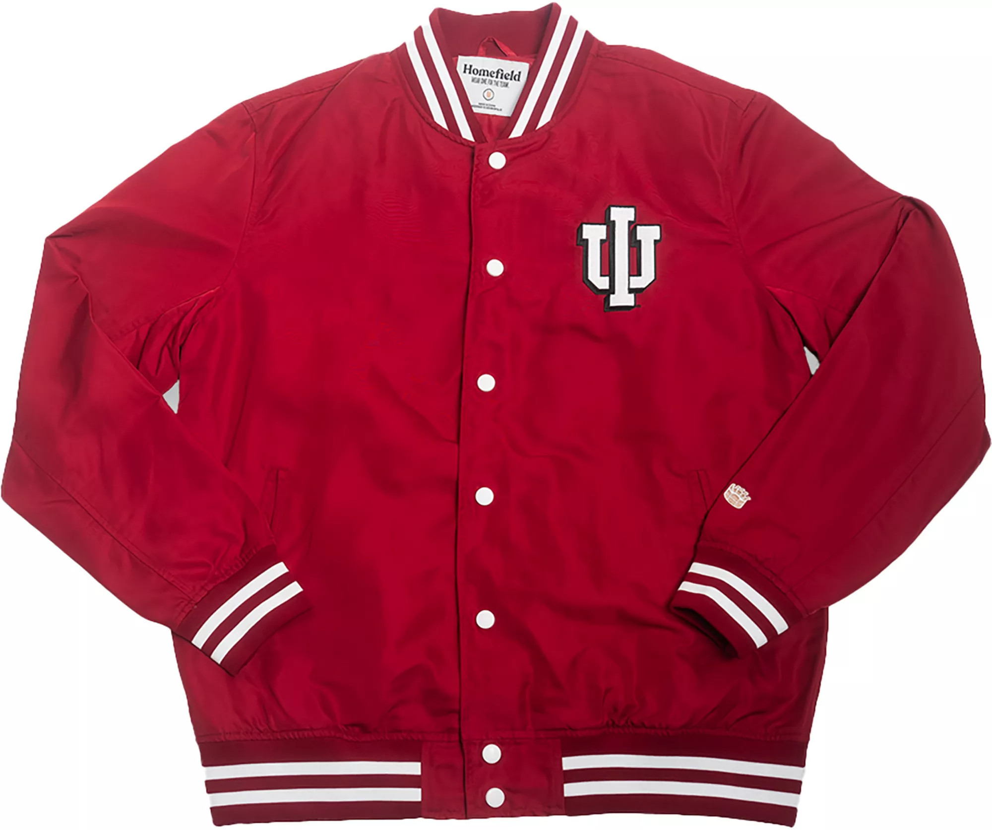 Homefield Adult Indiana Hoosiers Crimson Arch Bomber Jacket, Men's, Large, Red | DICK'S Sporting Goods