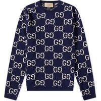 Gucci Men's GG All Over Crew Neck in Navy, Size Medium | END. Clothing | End Clothing (US & RoW)