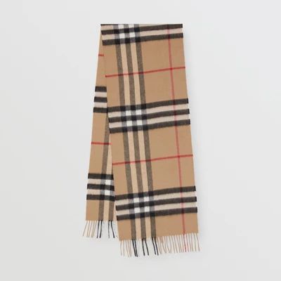 The Classic Check Cashmere Scarf in Archive Beige | Burberry United States | Burberry (US)