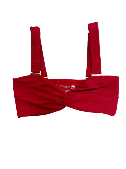 Isle of Palms top- Red Bandeau | LainSnow