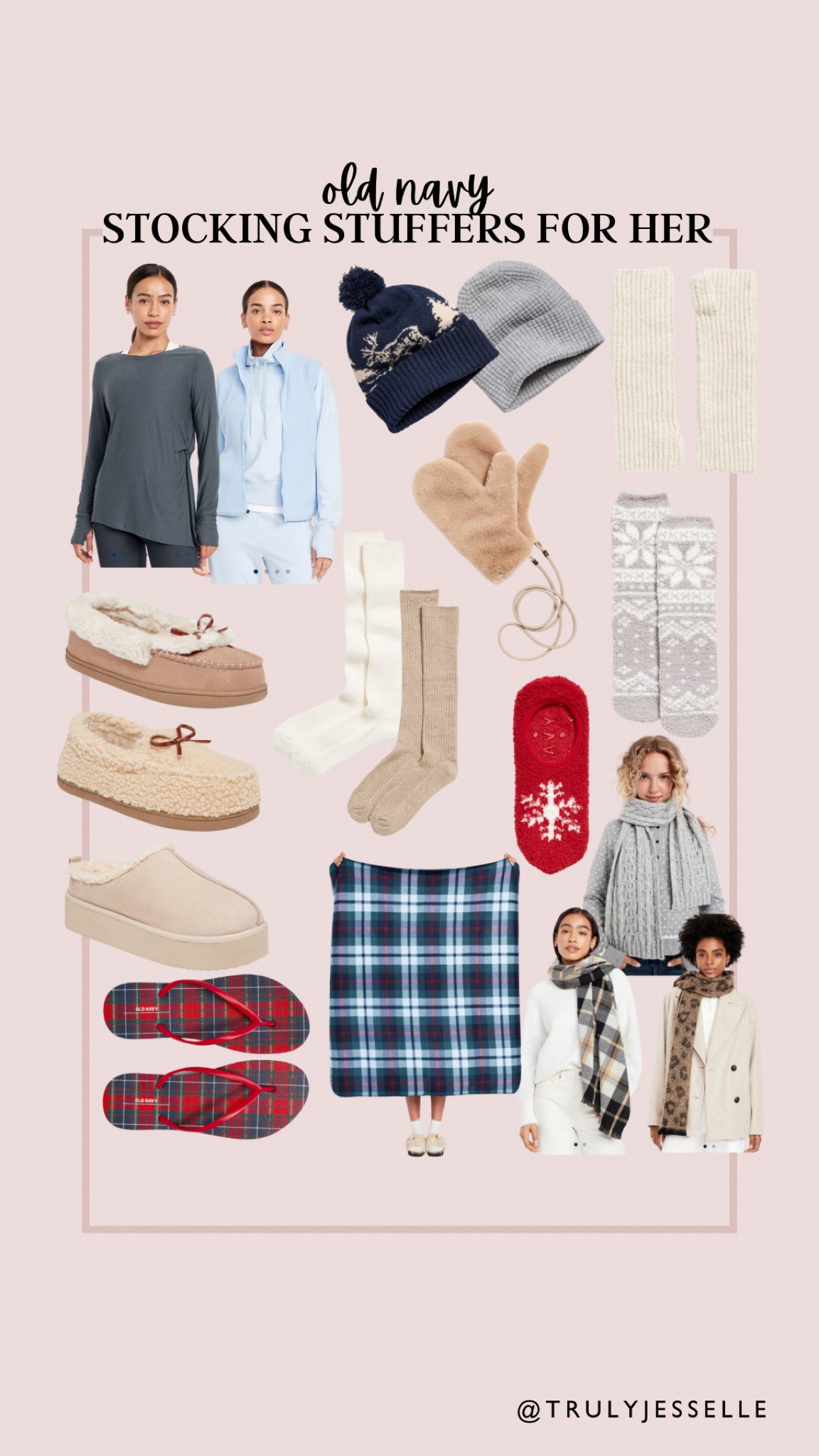Old Navy Giftober, 50% off sitewide, stocking stuffers for her, cozy socks, boot socks, plaid Christmas flip flops, slippers, Ugg inspired slippers, tunic tee, fleece vest, scarf, beanie, mittens, gloves, blanket

All of these stocking stiffer ideas for her (women and teen girls) is under $13.50 during the sale!

#LTKSaleAlert #LTKFindsUnder50 #LTKGiftGuide