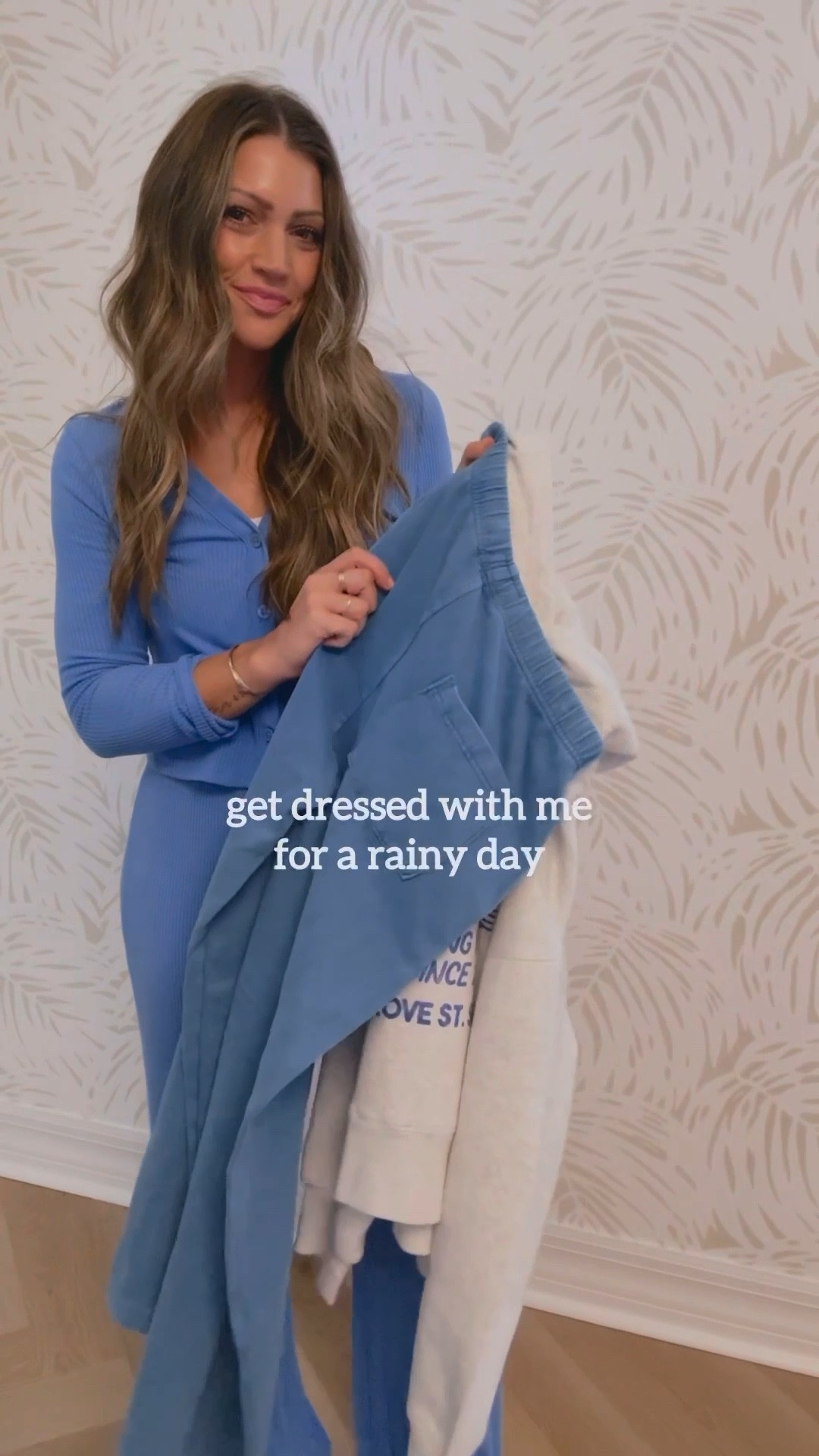 Day 4 of 7 sharing this week’s real-life looks 💙🌧️ it’s rainy and cold here today, so cozy is all I wanted!  
XS pajamas my new faves!!! SO SOFT & cute - perfect for getting ready too. Size S hoodie for an oversized fit / XS pants.. they run huge!! I’m obsessed with both. Throwing on, on repeat!!! Soooo cozy. 


Mom outfit
College girl outfit
Travel outfit 
WFH style
Coffee date
Matching sets 
What to wear
Spring break
Spring outfits
Transition style 
SAHM 
Work from home outfit 


#LTKdayinmylife #LTKgrwm #LTKootd