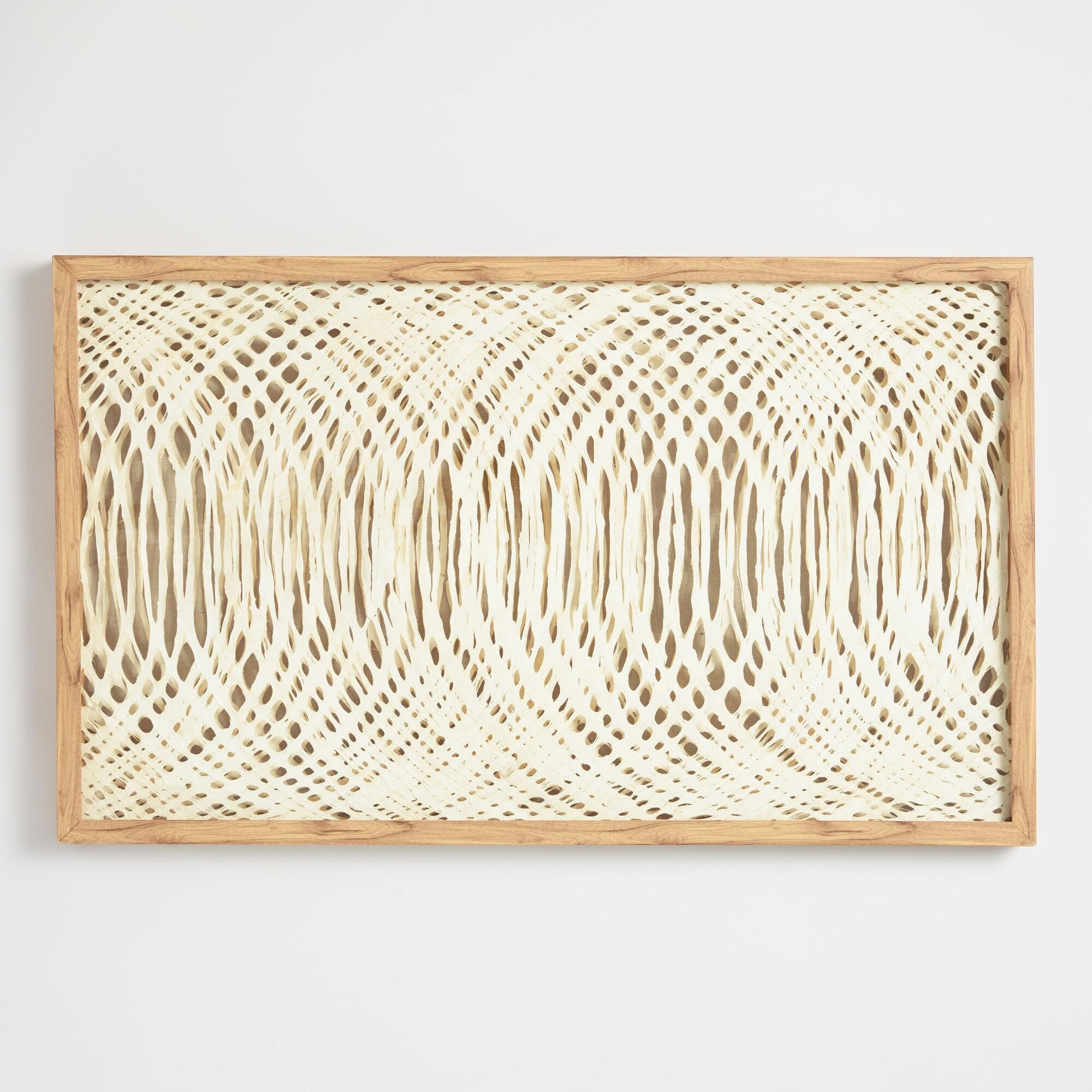Waves Rice Paper Shadow Box Wall Art: Natural - Large by World Market | World Market
