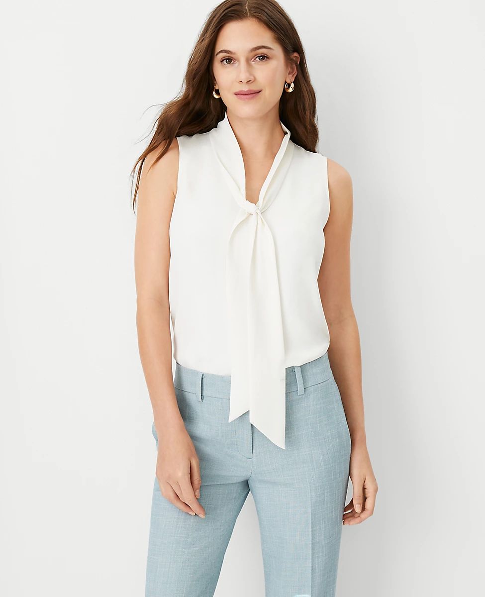 Petite Bow Neck Shell | Ann Taylor (US)