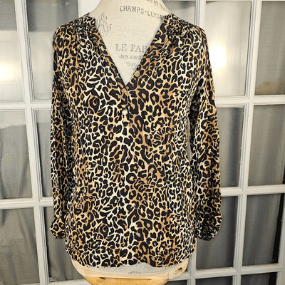 Lilly Pulitzer Womens Leopard Animal Print Silk Elsa Blouse Small  | eBay | eBay US