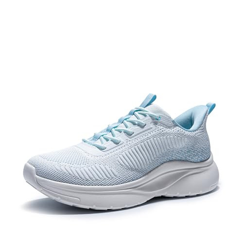 NORTIV 8 Women's Slip on Walking Shoes Tennis Lightweight Gym Sneakers ActiveFlow Workout Breathable Hands-Free Cross Trainer Comfortable Fashion Sneakers,Size 9.5,Light Blue,SNWS2413W | Amazon (US)