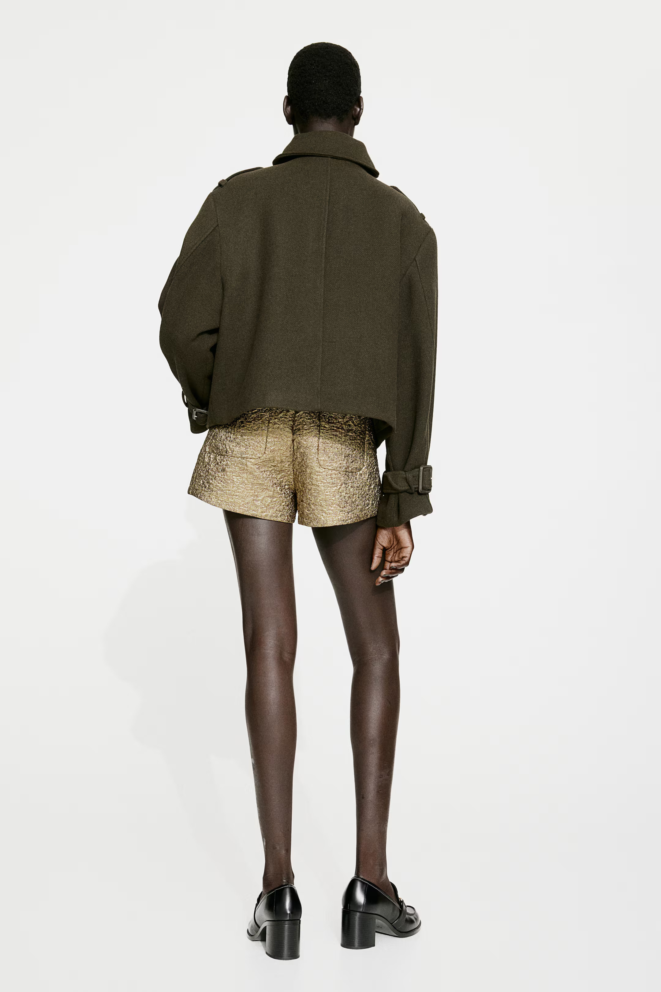 Trench-look jacket - Dark khaki green - Ladies | H&M GB | H&M (UK, MY, IN, SG, PH, TW, HK)