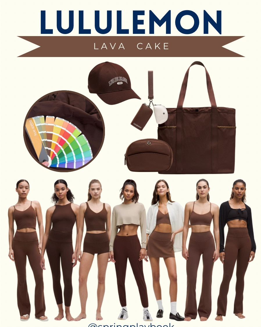 New color at Lululemon: Lava Cake!
This is a bright, darker than chocolate, brown. It matches my old Java Scuba (swipe for additional pics). I got the Super High Rise flares, Adapted State Joggers, and a cosmetic bag. Lots of styles available in this color including items from the Align collection. 

#createdcolorful #createdcolorfulspring #hocspring #tcispring #pcaspring #lightspring #warmspring #truespring #brightspring #clearspring #paintboxspring #bluespring

#LTKActive #LTKStyleTip #LTKFitness