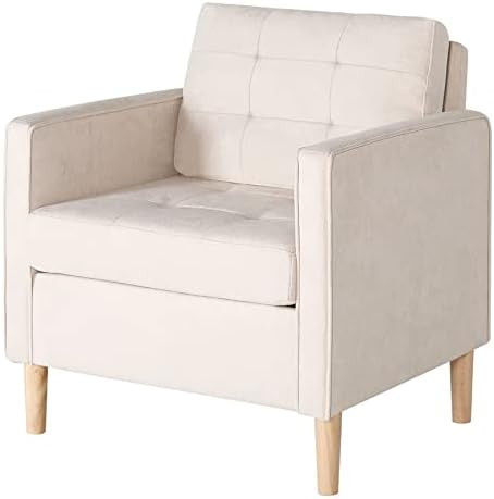 STHOUYN Mid Century Modern Home Office Upholstered Fabric Accent Chairs Set of 2 with Arms Readin... | Amazon (US)