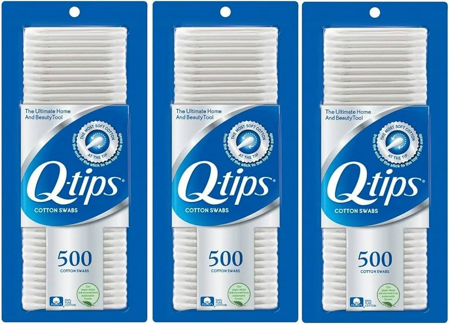 Q-tips Cotton Swabs, 500 Count (Pack of 3) | Amazon (US)