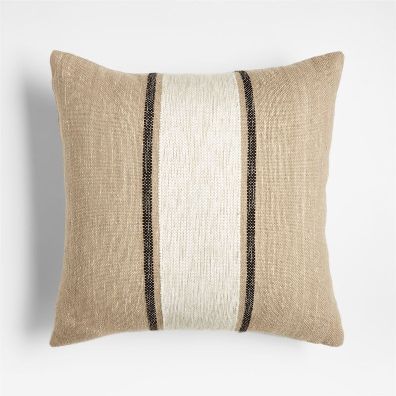 White 20"x20" Bold Stripe Outdoor Throw Pillow + Reviews | Crate & Barrel | Crate & Barrel