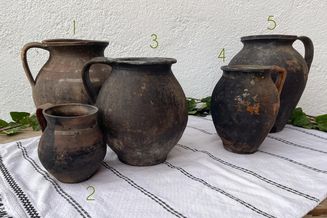 Primitive Burned Clay Jug, Cooking Pitcher - Etsy Canada | Etsy (CAD)