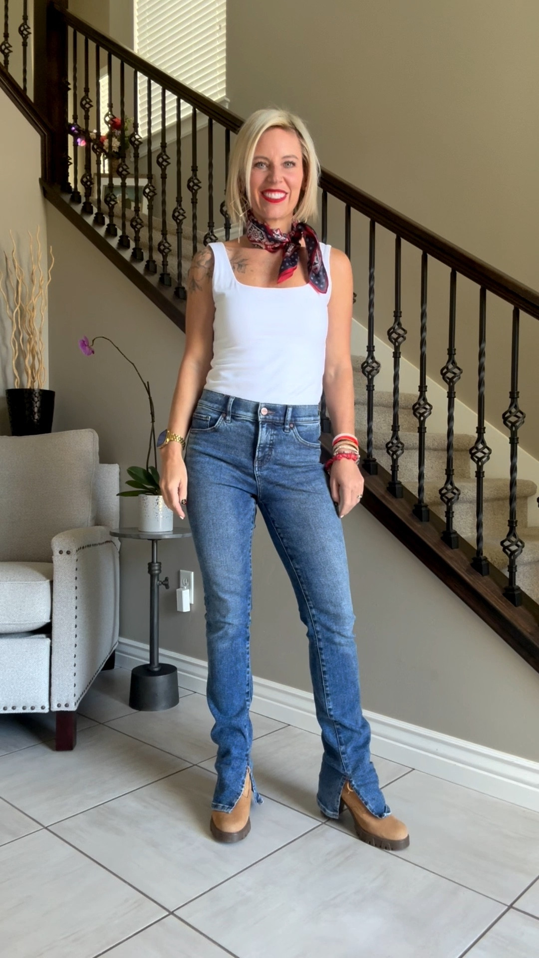 Sometimes all it takes is a touch of flare to elevate an easy look.

Wearing a Medium in the bodysuit — it’s a little roomy.

#LTKFallSale #LTKStyleTip