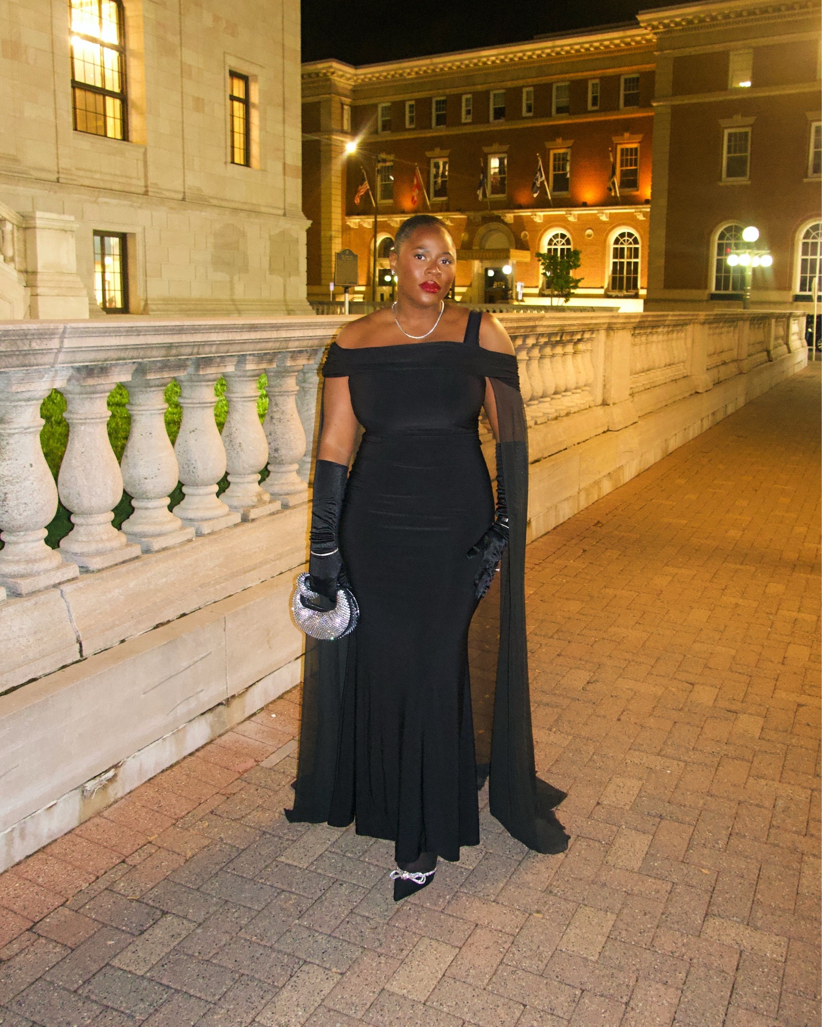 Elegance personified in this magnificent dress perfect for a night at the opera, or a broadway musical, a ballet show or a theater hang out with friends. To feel your best, you have to dress your best. You will be sure to standout with this cape dress. 

#LTKWedding #LTKootd #LTKMidsize