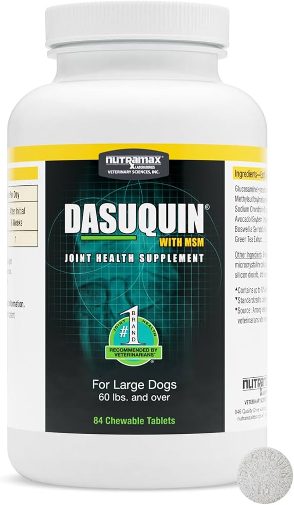 Nutramax Dasuquin MSM Joint Supplement, Large Dogs, Chewable Tablets, 84ct | Amazon (US)