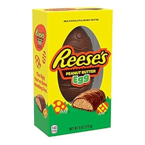 REESE'S Milk Chocolate Peanut Butter Egg, Easter Basket Easter Candy Gift Box, 6 oz | Amazon (US)