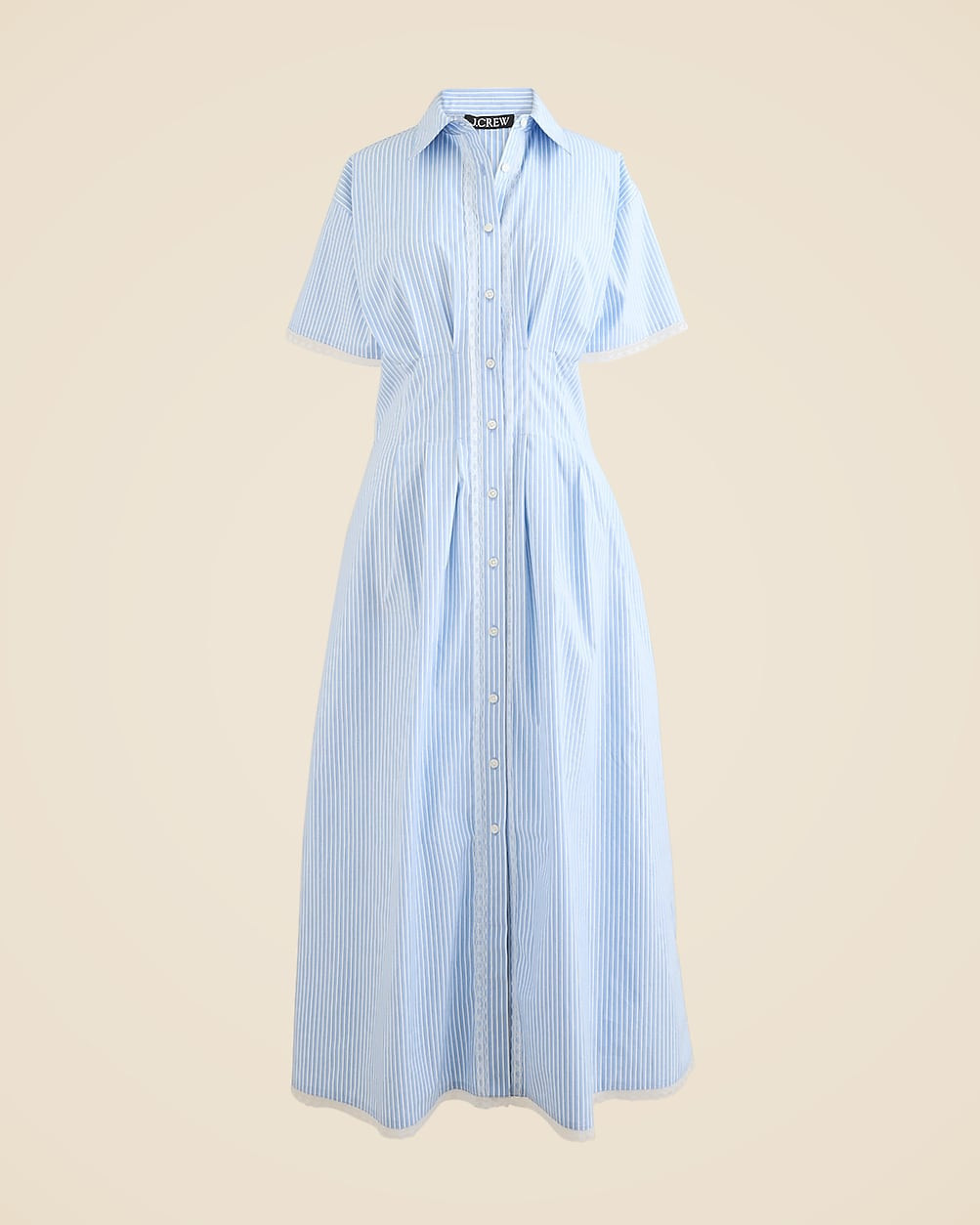 Wren lace-trim shirtdress in stripe | J. Crew US