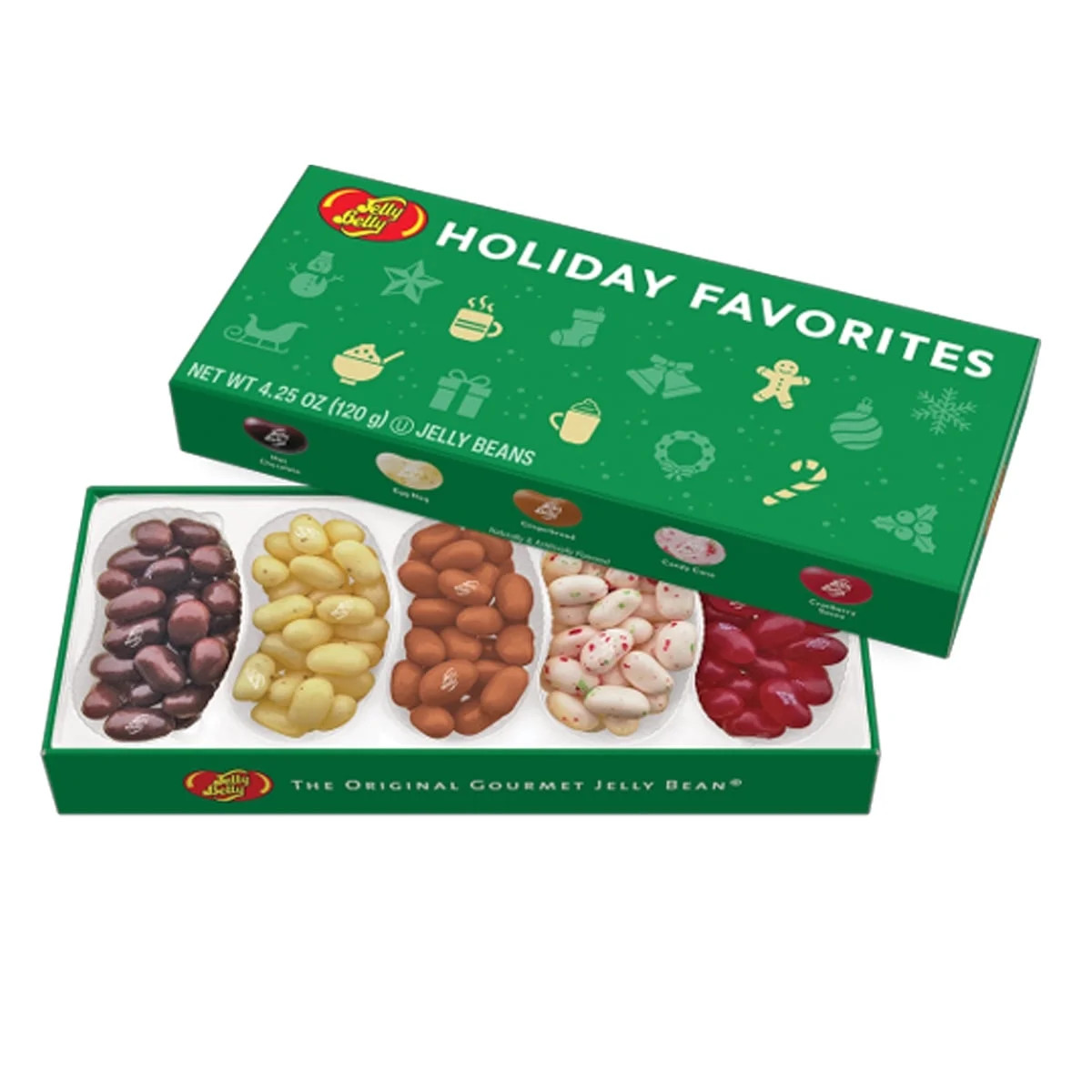 Jelly Belly Holiday Favorites Five Flavor Gift Box - 4.25 Ounces of Jelly Beans in 5 Christmas Fl... | Walmart (US)