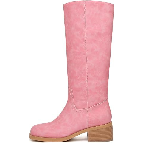 Women's Knee High Boots Square Toe Chunky Block Heel Long Boots for Women Comfortable Slip on Low... | Amazon (US)