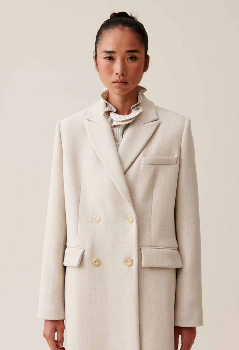 Manteau classique droit mi-long | Claudie FR | Claudie Pierlot (FR, DE, ES, UK)