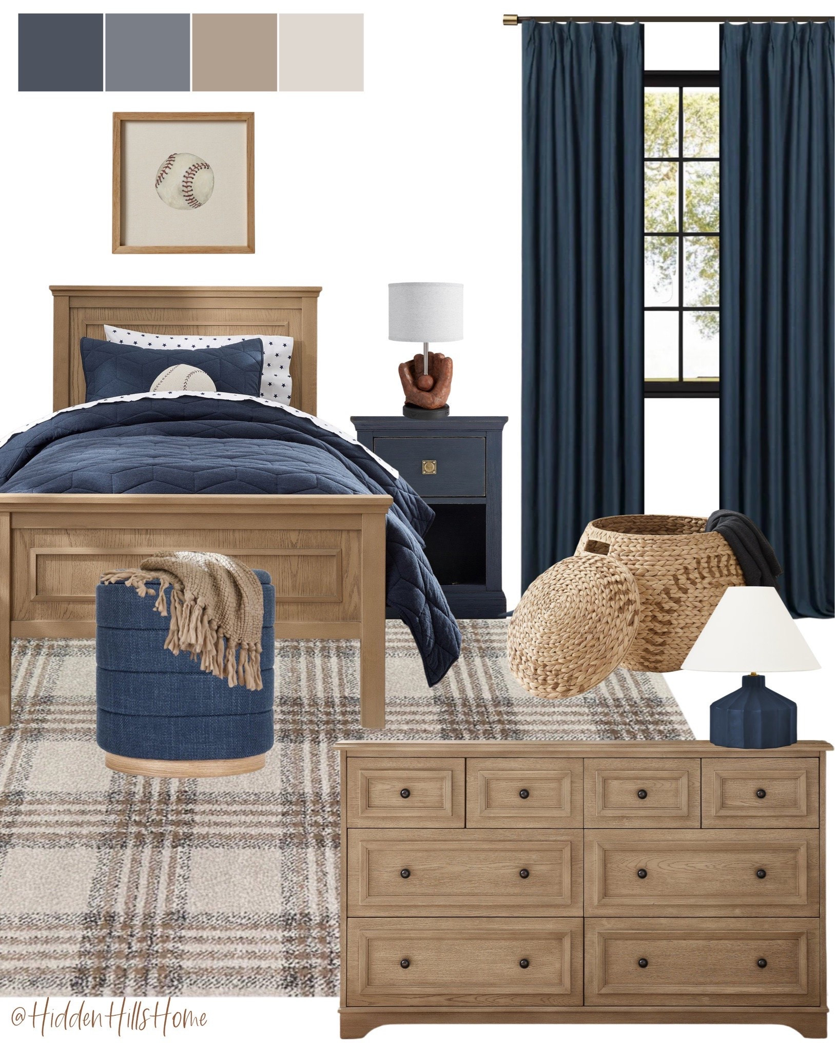 Boys bedroom decor mood board, baseball themed boys room design, home decor ideas, kids bedroom inspiration, twin bed, toddler bedroom, sports themed boys room #boys #baseball

#LTKHome #LTKSaleAlert #LTKKids