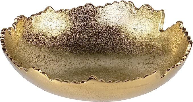 Red Co. 8.75” Gold Moon Decorative, Asymmetrical Torn, Hammered Metal Centerpiece Bowl with Scu... | Amazon (US)