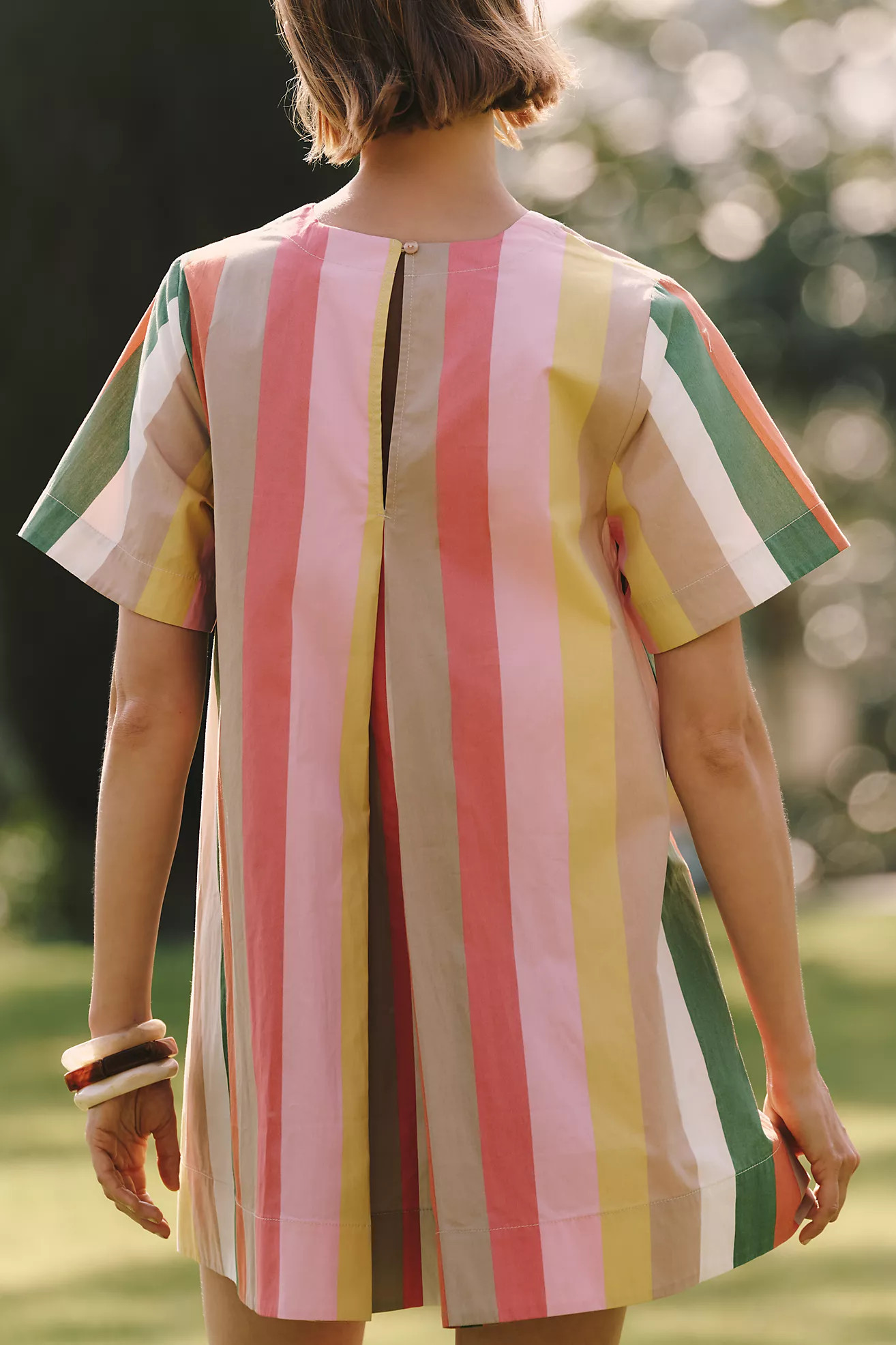 The Emmy Short-Sleeve Swing Mini Dress by Maeve | Anthropologie (US)