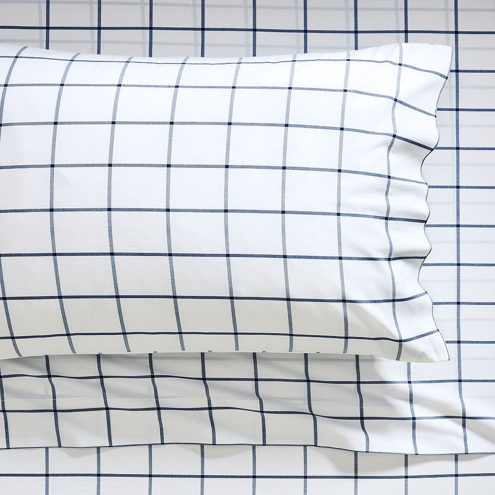 Boxter Plaid Organic Sheet Set | Pottery Barn Teen